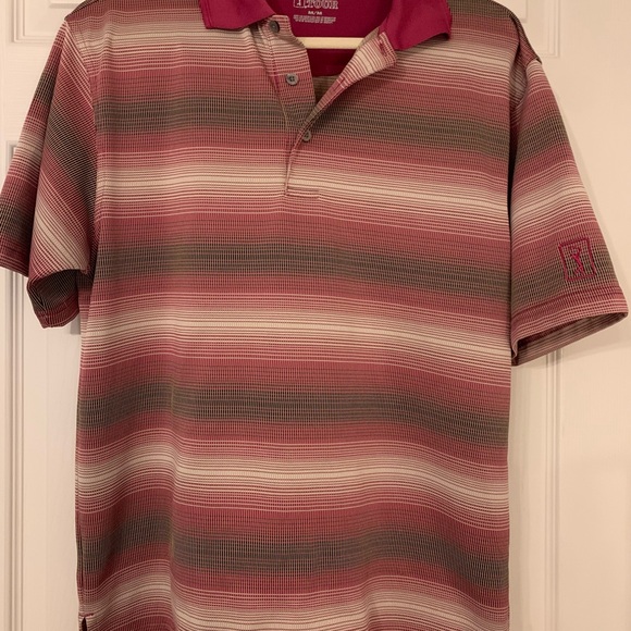 Bundle of 3! PGA Tour Mens Polo Shirt Trio - Pink, Plum Multicolour Mediums - Picture 2 of 16
